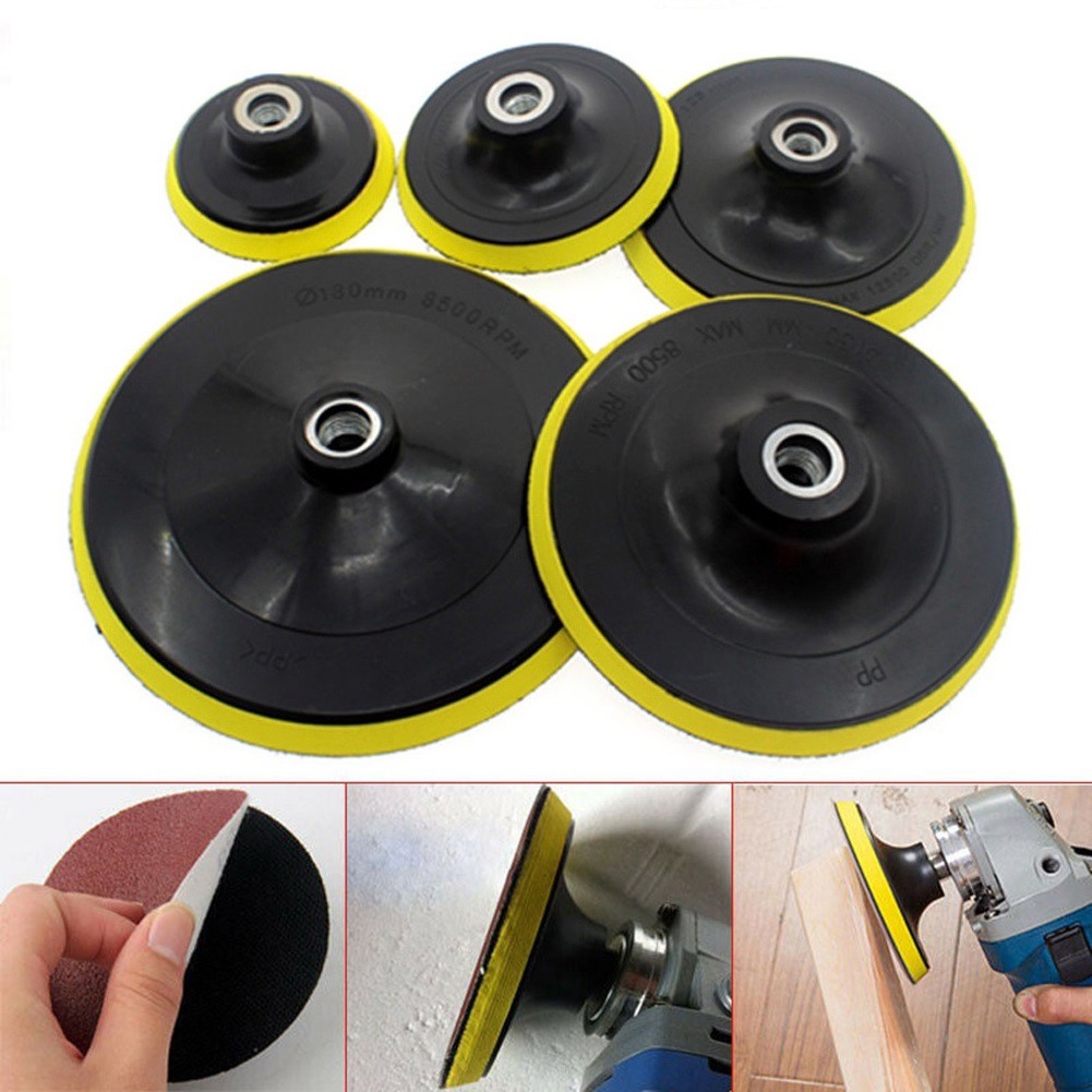 4'' 5'' 6'' 7'' Angle Grinder Plastic Backing Pad M10 M14 for Fibre Sanding Disc 