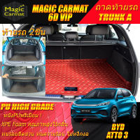 BYD ATTO 3 2022-รุ่นปัจจุบัน Trunk A (2Pcs) (เฉพาะท้ายรถแบบA 2ชิ้น ) พรมรถยนต์ BYD ATTO 3 2022 2023 -รุ่นปัจจุบัน พรม6D VIP High Grade Magic Carmat