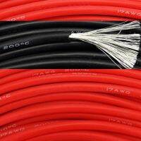 【✱2023 HOT✱】 fka5 1เมตร17awg นุ่มสายซิลิโคน1.0mm2 Ultra สายทดสอบสายสีแดงสีดำ