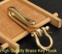 1pcs High Quality Retro Vintage Key Ring Belt U Hook Brass Keychain Clip Wallet Chain Hook 4Sizes for Choose Picture Hangers Hooks