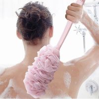 Long Handle Hanging Soft Mesh Back Body Bath Shower Scrubber Brush Sponge For Bathroom Shower Brush New Arrival Showerheads