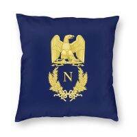 (All inventory) French word Ellem Napoleon Bonaparte Throwing Pillows Home Decoration French Eagle European Table Cloth Living Room Pillow Cover (Contact the seller to support free customization. Double sided printing design for pillows)