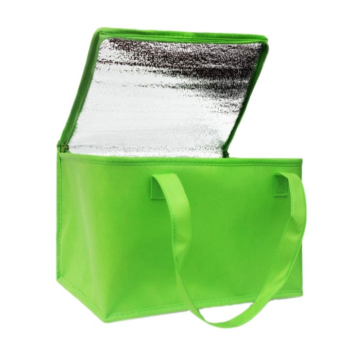 2x-foldable-large-cooler-bag-portable-food-cake-insulated-bag-aluminum-foil-thermal-box-waterproof-green-amp-red