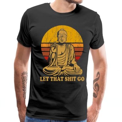 Man Casual Shirt Vintage Graphic Tshirts Let That S Go Buddha Tee Shirts Male Tops Shirt Adult Mens Tee Xs-4xl Camiseta - T-shirts - AliExpress
