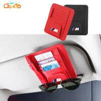 GTIOATO รถ M กระบังแสงการ์ดปากกา Bill Holder Organizer แว่นกันแดดหนังคลิปอัตโนมัติการจัดเก็บสำหรับ BMW X1 X3 X4 X5 X7 1 2 3 4 5 6 7 Series