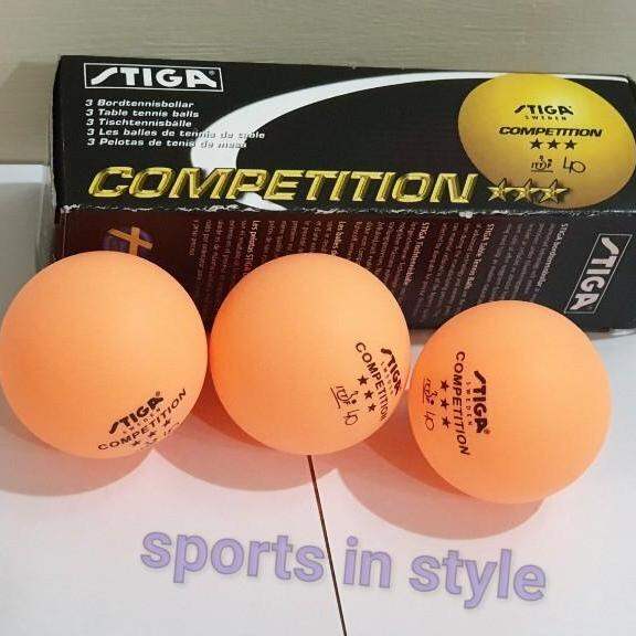 STIGA Table Tennis balls 3 star Balls Yellow Orange Lazada PH