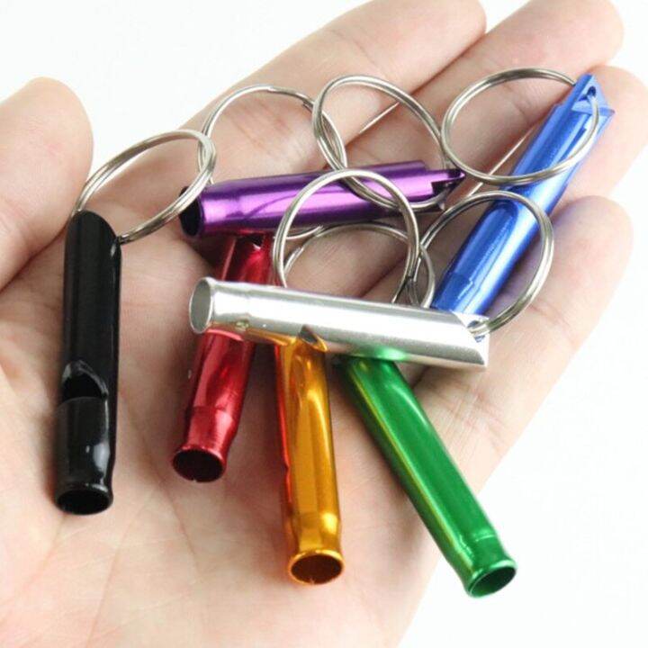 10pcs-lot-mixed-aluminum-emergency-survival-whistle-keychain-for-camping-hiking-survival-kits