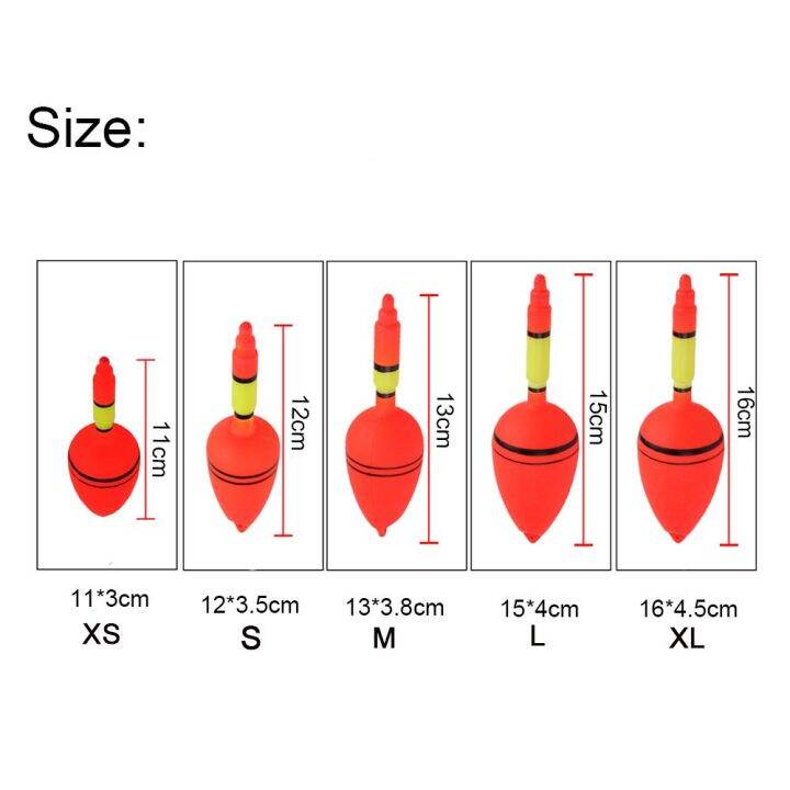 แท่งไฟตกปลาโฟม-eva-ltk376111ล่องเรือกลางคืนบอลเรืองแสงพลาสติก-boia-5ชิ้น-เซ็ต