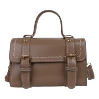 PU Leather Womens Handbag Fashion New Luxury Retro Square Shoulder Messenger Bag Leisure Bucket Bag