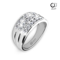 ZILVY - แหวนเพชรแท้ เพชรน้ำร้อย 0.63 กะรัต ตัวเรือนทองคำขาว