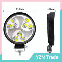 ไฟหน้ารถ Led 12V 27W 3000lm 6000K-6500K ชิ้นส่วนหลอดไฟตัดหมอกแบบเปลี่ยนได้ขับไฟเสริมกลม【fast】