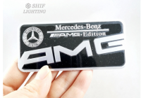 เพจโ,โก้ เอเอ็มจี แต่งเบนซ์ Aluminum AMG EDITION Logo Car Auto Decorative Emblem Badge Sticker Decal For Mercedes Benz