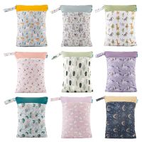 HappyFlute Double Zippered Wet/Dry Baby Diaper Bags Waterproof Cloth Diaper Backpack Reusable WetBag Cloth Diapers