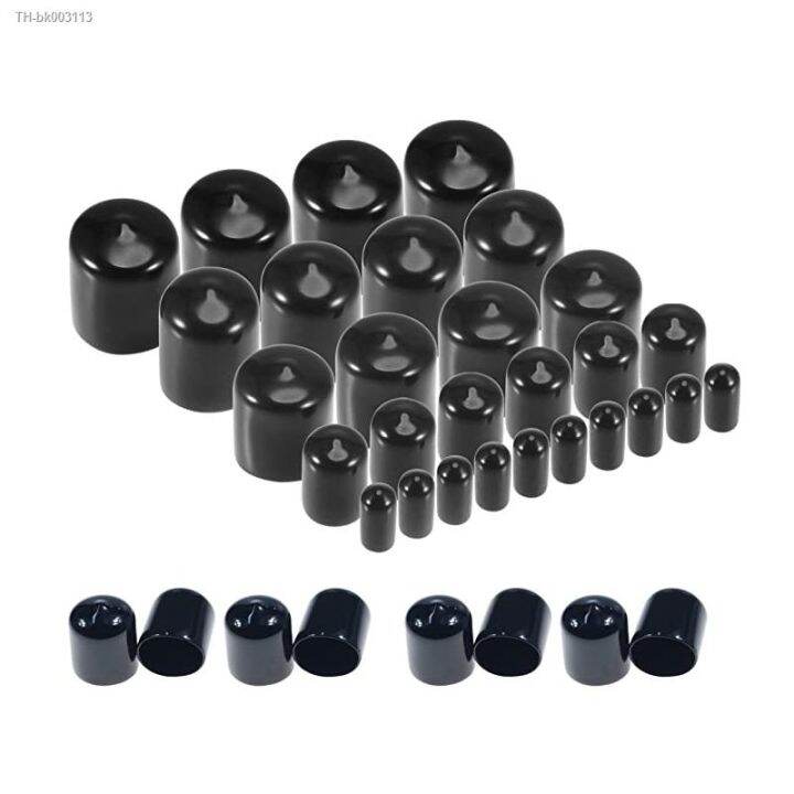 10-25-50pc-rubber-end-cap-screw-end-cap-plastic-tube-hub-thread-protector-push-in-cap-rubber-cap-rubber-threaded-cap