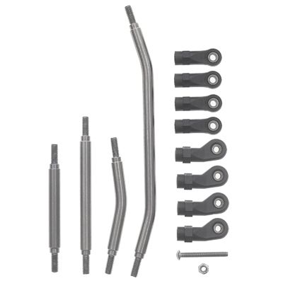 Stainless Steel Metal M4 Steering Link Rod Linkage Kit for Redcat GEN8 1/10 RC Crawler Car Upgrade Parts
