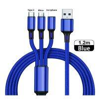 [Hot K] สายชาร์จเร็ว USB แบบ3 In 1 USB สายชาร์จไอโฟนซีไมโคร USB USB สายเชื่อมไฟสำหรับไอโฟนแอนดรอยด์/Apple/Samsung