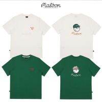 ใหม่เสื้อยืดคอกลมกอล์ฟ Malbon พิมพ์ลายคอกลมหมวกถังซัมเมอร์คอกลมผู้ชายและผู้หญิงคู่รักเสื้อลำลองขาสั้น