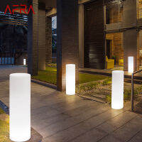 AFRA โมเดิร์นกระบอกภูมิทัศน์โคมไฟสร้างสรรค์กลางแจ้ง LED ไฟสนามหญ้าการควบคุมระยะไกลกันน้ำ IP65สำหรับโรงแรมสวน