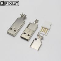 ซ็อกเก็ตแบบ3 In 1สำหรับอะแดปเตอร์ Diy ขนาด2/5// 10เซ็ต Usb ชนิดเชื่อมชนิด2.0ขั้วต่อชุบนิกเกิลปลั๊กตัวผู้