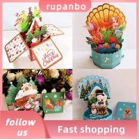 3D นางเงือกหงส์ RUPANBO039392692ช่อดอกไม้ซานตาคลอสแฟนดอกไม้กระดาษแฟชั่นโปสการ์ดเทศกาลพรคริสต์มาสของขวัญตกแต่งบัตรขอบคุณ