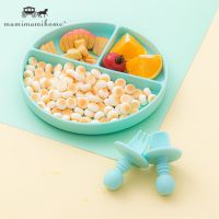 Mamimami Home Baby Suction Plate Set Bpa Free &amp; Food Grade Divided Plate With Spoon &amp; Fork