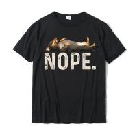 Nope Lazy Dachshund Dog Lover Gift T-Shirt Adult Family Crazy Tops &amp; Tees Cotton Tshirts Family