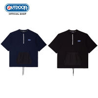 OUTDOOR PRODUCTS MEN FRONT ZIP TEE เสื้อยืดคอกลม เสื้อยืดแขนสั้น Style ODMTS2300