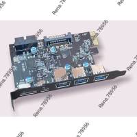 ULS 7พอร์ต USB3.0 PCI-e Expansion Card (3) ประเภท A (2) ประเภท C USB 3.0ภายใน20P สำหรับ Mac Pro Fresco Fl1100