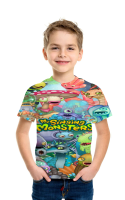 T SHIRT   2023 My Singing Monsters Boys and Girls Short Sleeve T-shirt Cotton 3D Digital Printing Fashion Kids Clothing Casual Tops 57