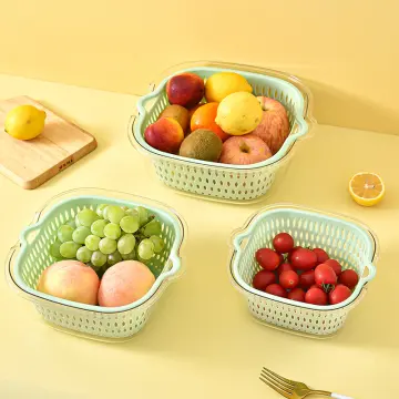 Multifunctional Drain Basket Household Double-Layer Vegetable Washing Basket