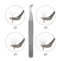 แหนบสแตนเลสสําหรับต่อขนตา 3 D 5 D 6 D