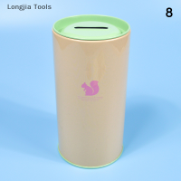 Longjia Tools กระปุกออมสินสีลูกกวาดรูปสัตว์กระปุกออมสินโลหะกระปุกออมสินกระป๋องเก็บของจิปาถะน่ารักกระป๋องของขวัญตกแต่งบ้านกล่องเงิน