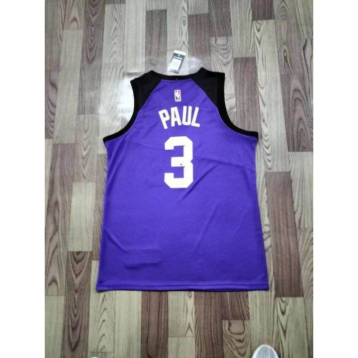 เสื้อกีฬาแขนสั้น-ลายทีม-nba-phoenix-sun-clothing-man-3-chris-paul-black-city-edition-swing-man-2020-21-สําหรับผู้ชาย