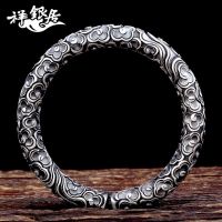 ❖☾❐  New handmade S999 fine xiangyun great bangle hoops bracelet