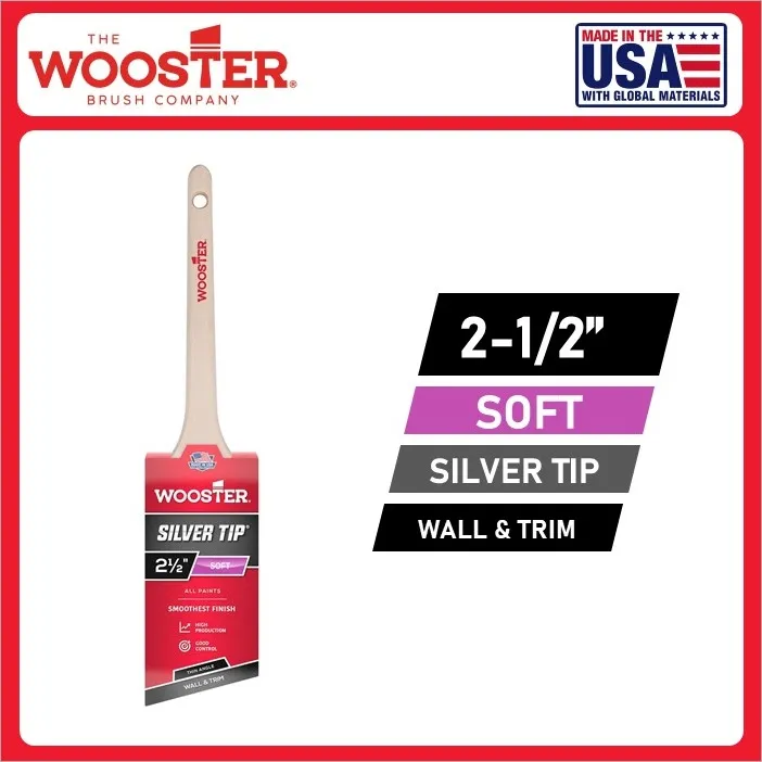 Wooster Brush 2.5 inch Silver Tip Angle Sash Paintbrush, Paint Brush Lazada PH