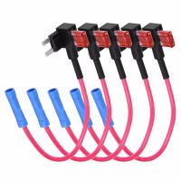 5PCS  ATM Blade Add A Circuit Mini20A Back Pluggable Standard Blade Tap Holder Car Fuse Box Electric Appliance with Fuse Fuses Accessories