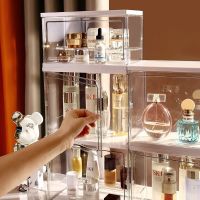 ∈✿♈ Acrylic Make Up Organizer Storage Box Cosmetic Jewelry Display Organizer Transparent Desktop Container Perfume Stand Holder