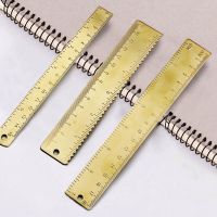 【CC】卐✿△  12cm 15cm 18cm Scale Metal Straight Ruler Inch Office School Math Design Student Exam Measuring