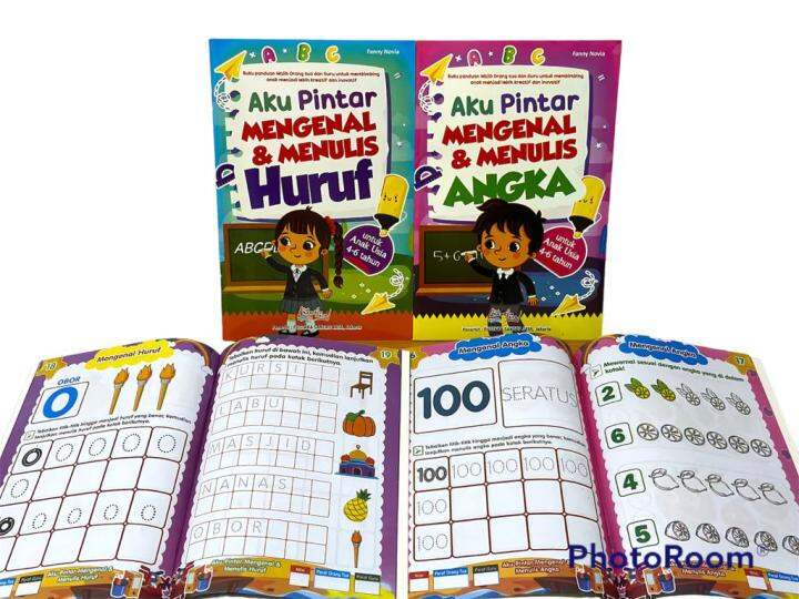 Paket Isi 2 Buku - Buku Anak Aku Pintar Mengenal & Menulis Huruf Dan ...