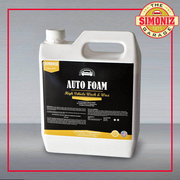 SIMONIZ Auto Foam Wash and Wax Biodegradable Car Care Shampoo 4 Liters
