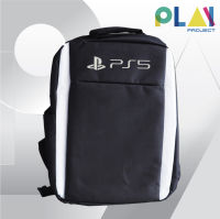 กระเป๋าสะพาย สีดำคาดขาว ลายโลโก้ PS5 [Playstation 5] [มือ1]