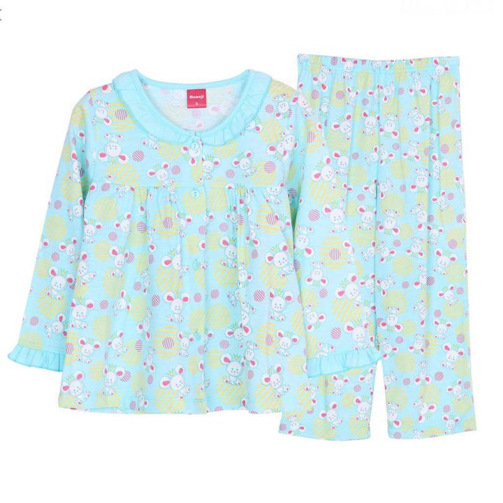 ชุดนอนเด็กหญิง-momoji-size-6-เด็ก-4-ขวบ-ผ้ายืด-แขนยาว-ขายาว-ลายการ์ตูนน่ารัก