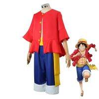 【YP】 Piece D. Luffy Anime Costume Top Pants Hat Girdle Man Woman Aldult Child