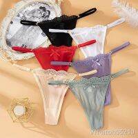 【CC】✜◄  Thongs G-Strings Color Bow Panties Transparent Briefs Soft Low Waist Female Intimates Underpants