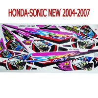 สติ๊กเกอร์ติดรถมอเตอร์ไซด์ลายการ์ตูน สำหรับ HONDA-SONIC NEW ปี2004-2007 ลายฉลาม V2  สีชมพู