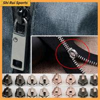 SHIRUI 5/10pcs กู้ภัย เย็บเสื้อผ้า ซิปฟันทองแดง Universal Instant Fix ชุดซ่อมเปลี่ยน Zip Slider ฟัน ซิปดึงหัว