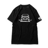 SUV รถออฟโรดเสื้อยืด Jeep ซาฮาร่ารูบิคอนทรงหลวมเทรนด์แขนสั้น