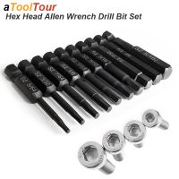 ✲♕☒ Hex Head Allen Wrench Power Drill Bit Set 1/4in Screwdriver S2 Steel Screw Driver Extension Adapter Security Magnetic Tips