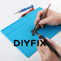 DIYFIX S-110โทรศัพท์มือถือซ่อมคอมพิวเตอร์ปรับแต่งแผ่นฉนวนกันความร้อนป้องกันไฟฟ้าสถิตตารางเสื่ออุณหภูมิสูงและป้องกันน้ำร้อนลวกเสื่อเครื่องมือ