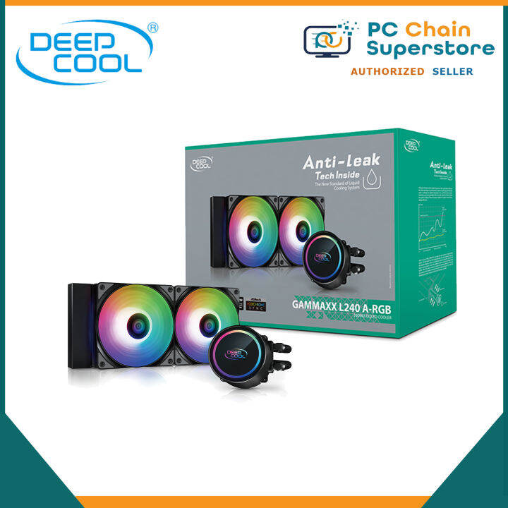 DeepCool GAMMAXX L240 ARGB AIO Liquid CPU Cooler with AntiLeak